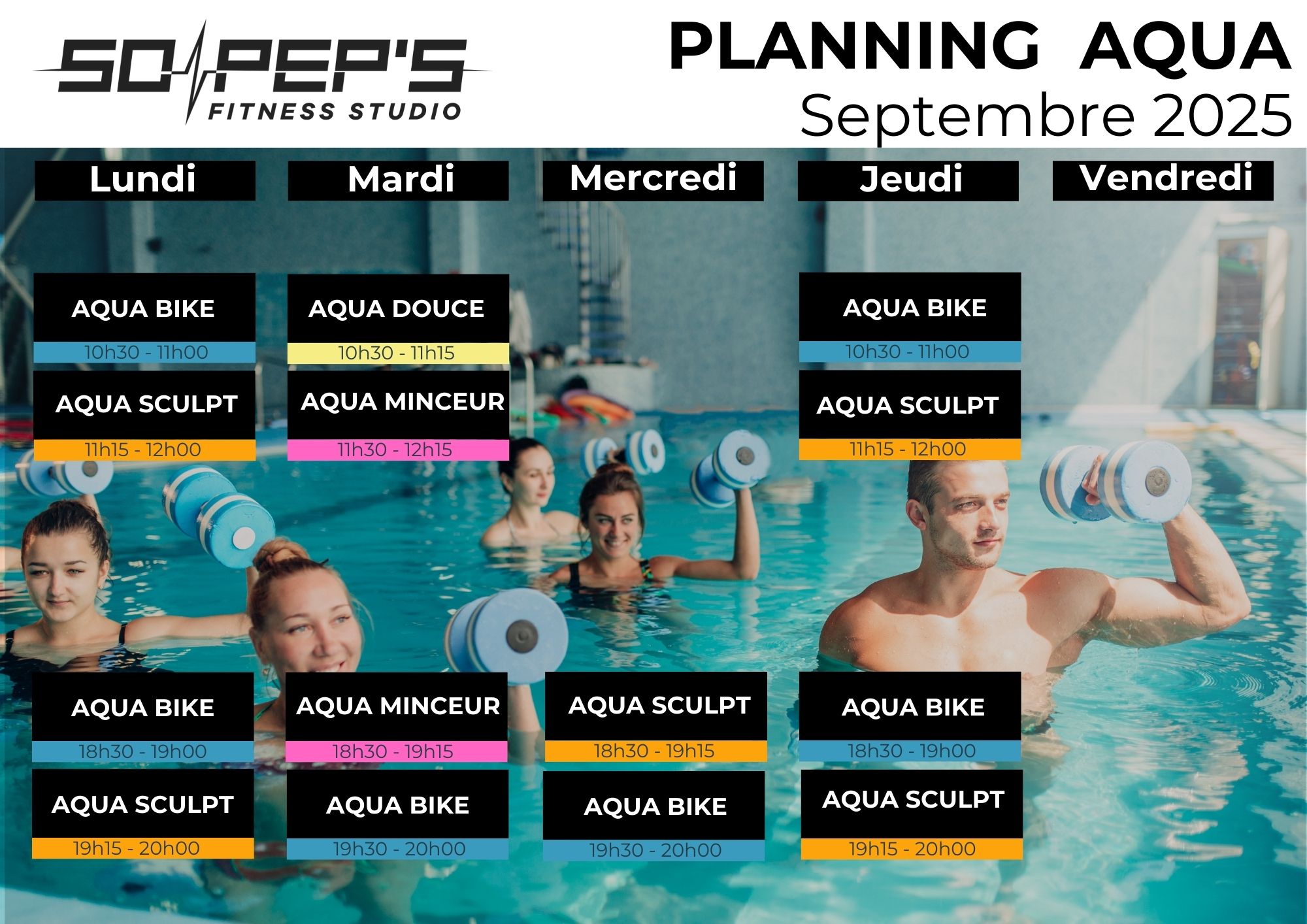 Planning aquafitness So Pep's Mios