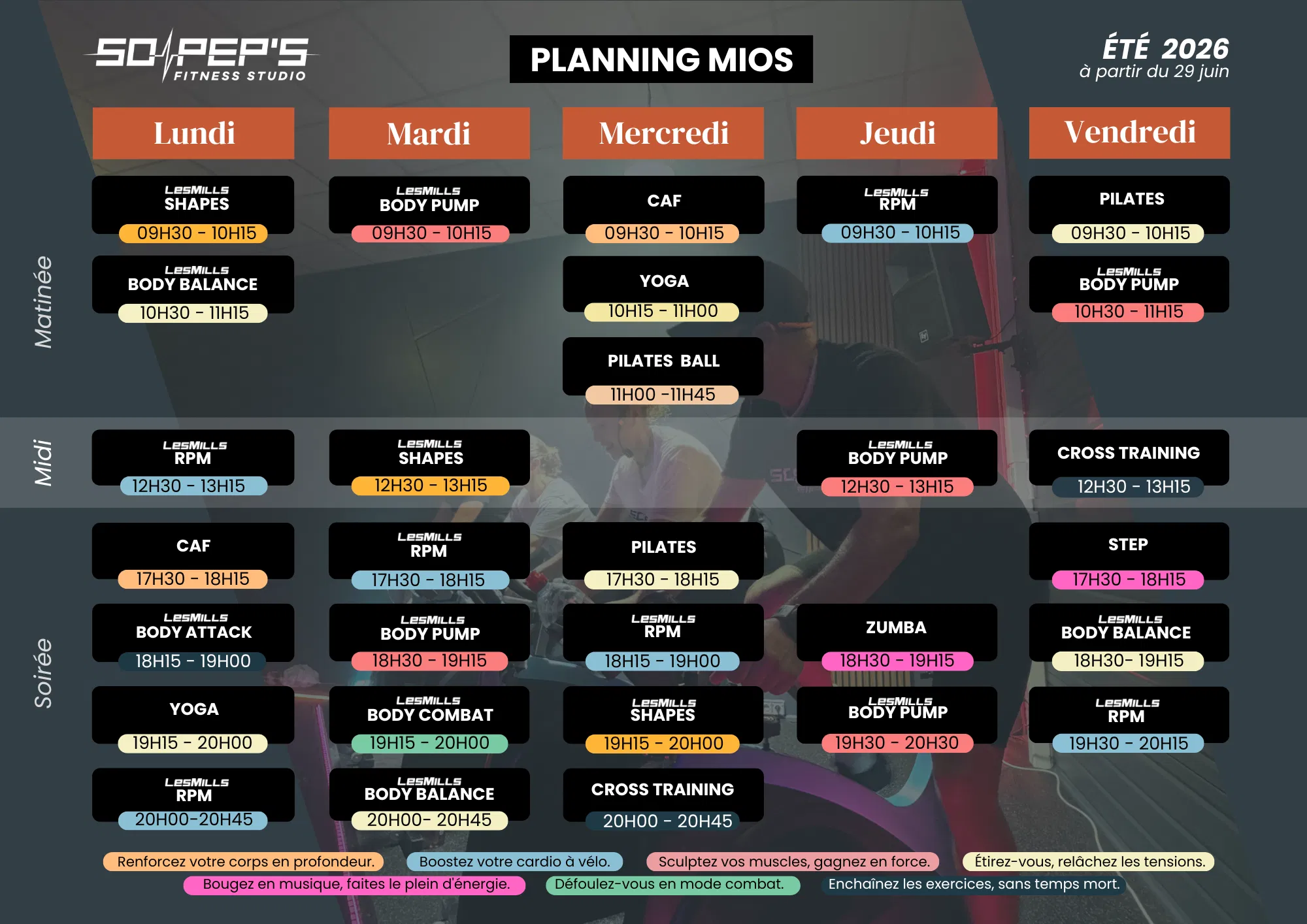 Planning été 2026 Mios