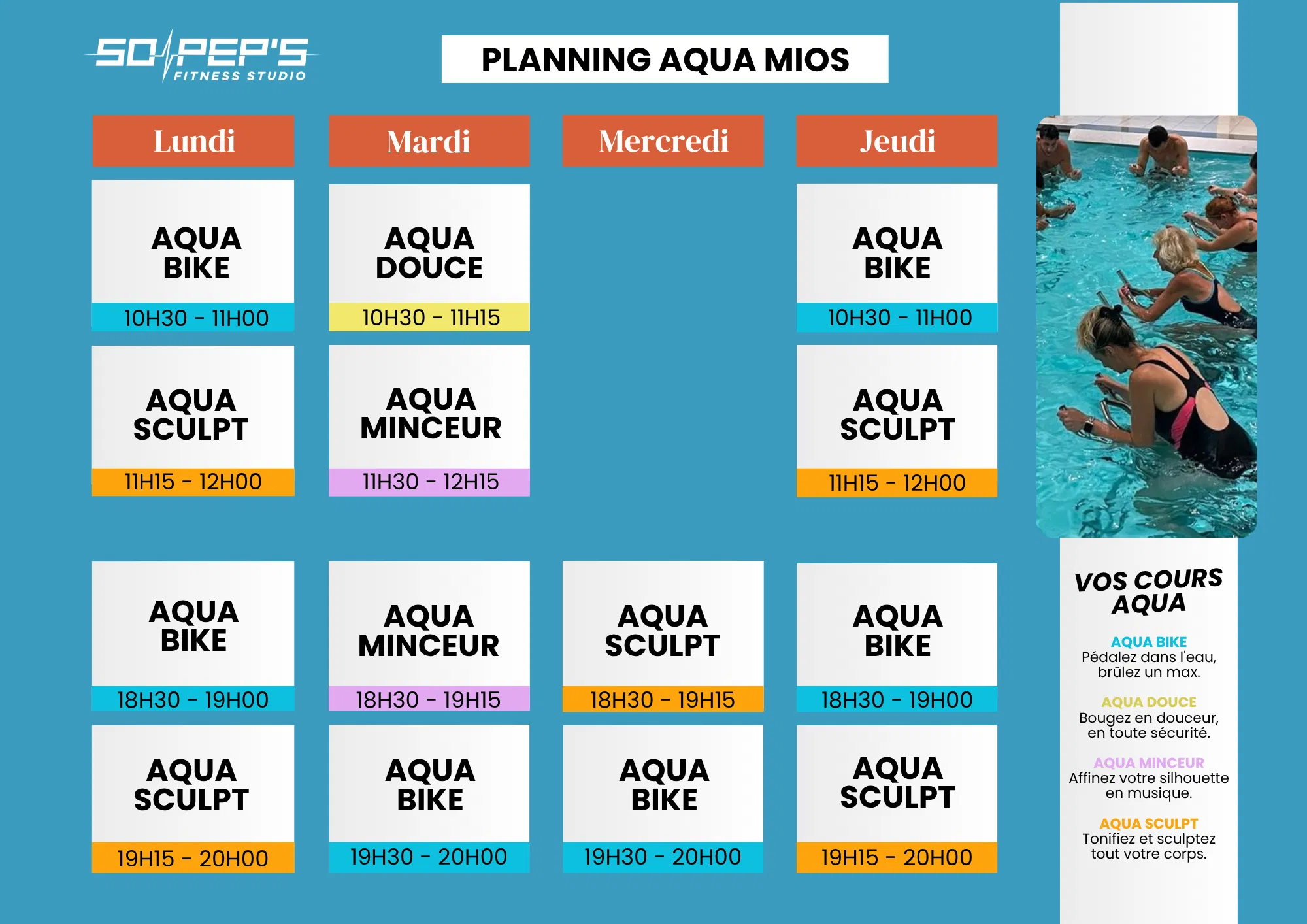 Planning Aqua Mios été 2026