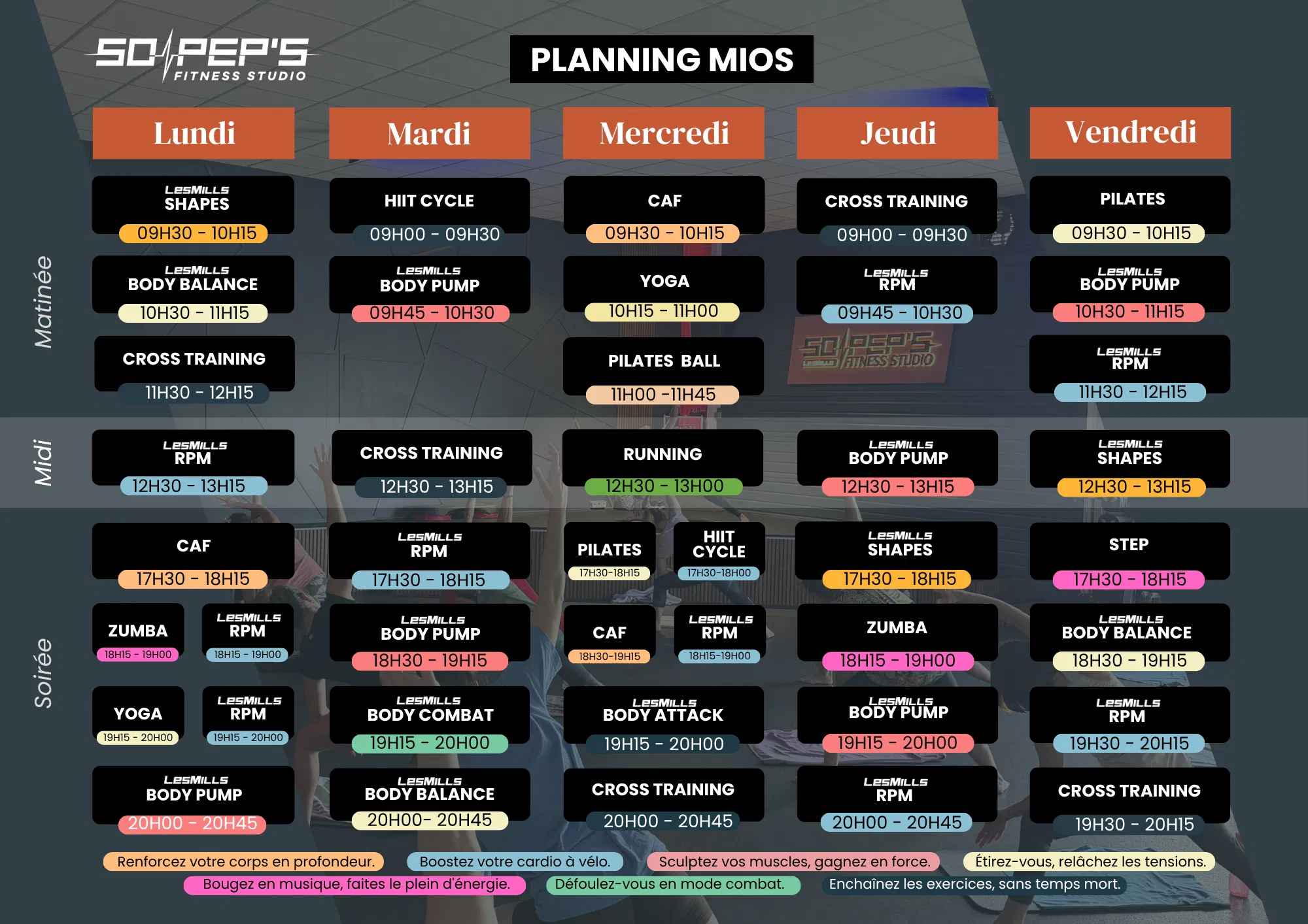 Planning rentrée 2026 Mios